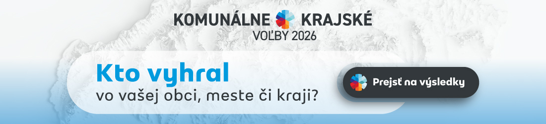 Komunálne a krajské voľby 2026. Oficiálne výsledky. Prejsť na volebný web.