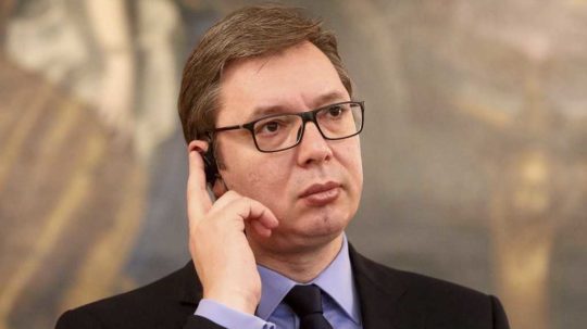 Na snímke srbský prezident Alexander Vučič.