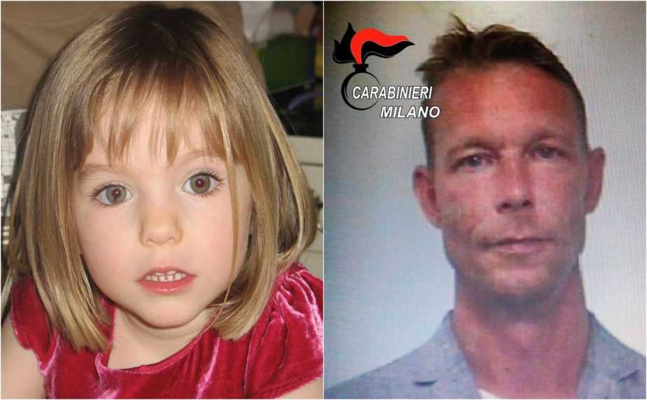 Na kombosn&iacute;mke zľava britsk&eacute; dievčatko Madeleine McCannov&aacute; a Nemec podozriv&yacute; z jej &uacute;nosu.