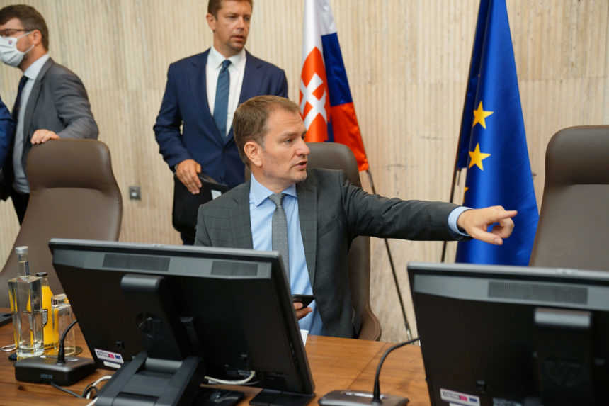 Premi&eacute;r Igor Matovič počas zasadnutia vl&aacute;dy.