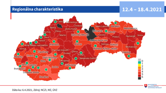 Od budúceho týždňa budú čierne už len dva okresy