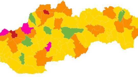 Šesť okresov bude zelených. Dominovať budú žlté (+mapa)