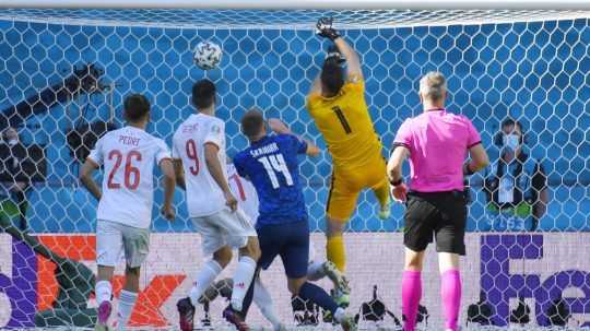 Futbalový zápas Slovensko - Španielsko na EURO 2020.