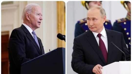 Joe Biden a Vladimir Putin