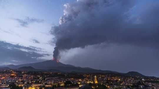 Sicílska sopka Etna v Taliansku.