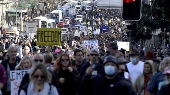 Protesty proti opatreniam v Sydney