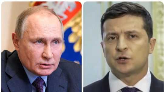 Vladimir Putin a Volodymyr Zelenskyj