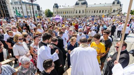 Veriaci počas celonárodnej púte k sv. Cyrilovi a Metodovi.