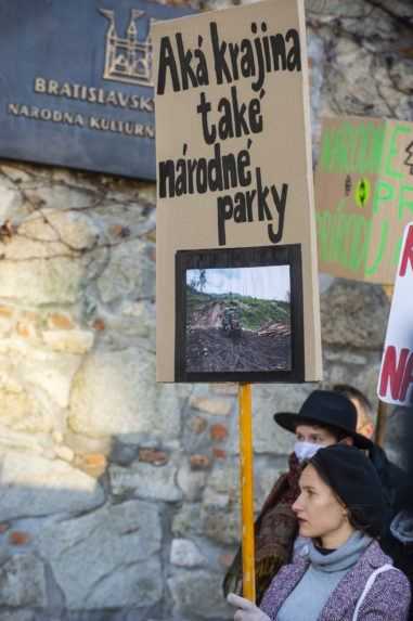 účastníčka protestu proti blokovaniu reformy.