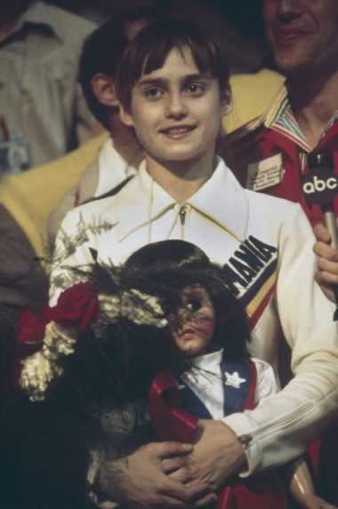Nadia Comaneciová v Montreale 1976.