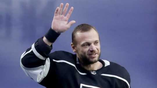 Na archívnej snímke Marián Gáborík v drese Los Angeles Kings.