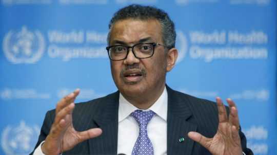 Na snímke šéf WHO Tedros Adhanom Ghebreyesus.