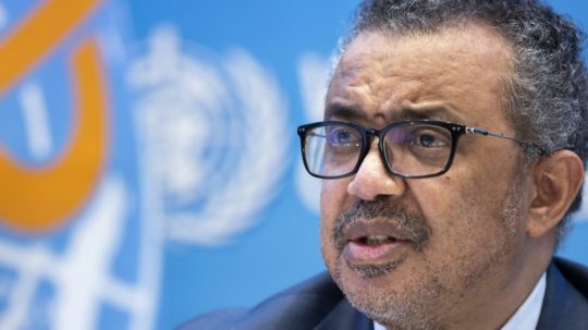 Na snímke generálny riaditeľ Svetovej zdravotníckej organizácie (WHO) Tedros Adhanom Ghebreyesus.