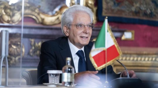 Taliansky prezident Sergio Mattarella.