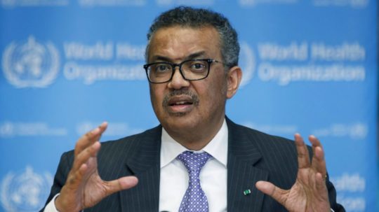 Generálny riaditeľ Svetovej zdravotníckej organizácie (WHO) Tedros Adhanom Ghebreyesus.