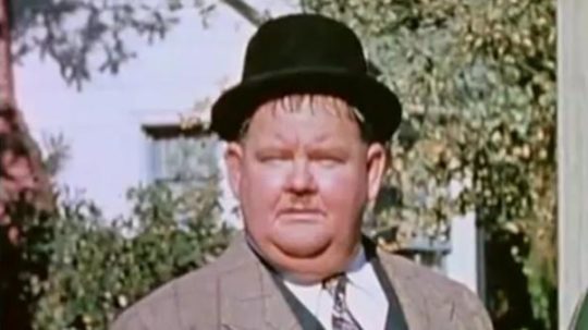 Na snímke komik Oliver Hardy.