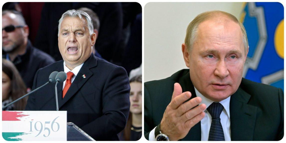Maďarsk&yacute; premi&eacute;r Viktor Orb&aacute;n (vľavo) a rusk&yacute; prezident Vladimir Putin.