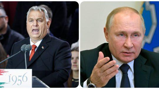 Maďarský premiér Viktor Orbán (vľavo) a ruský prezident Vladimir Putin.