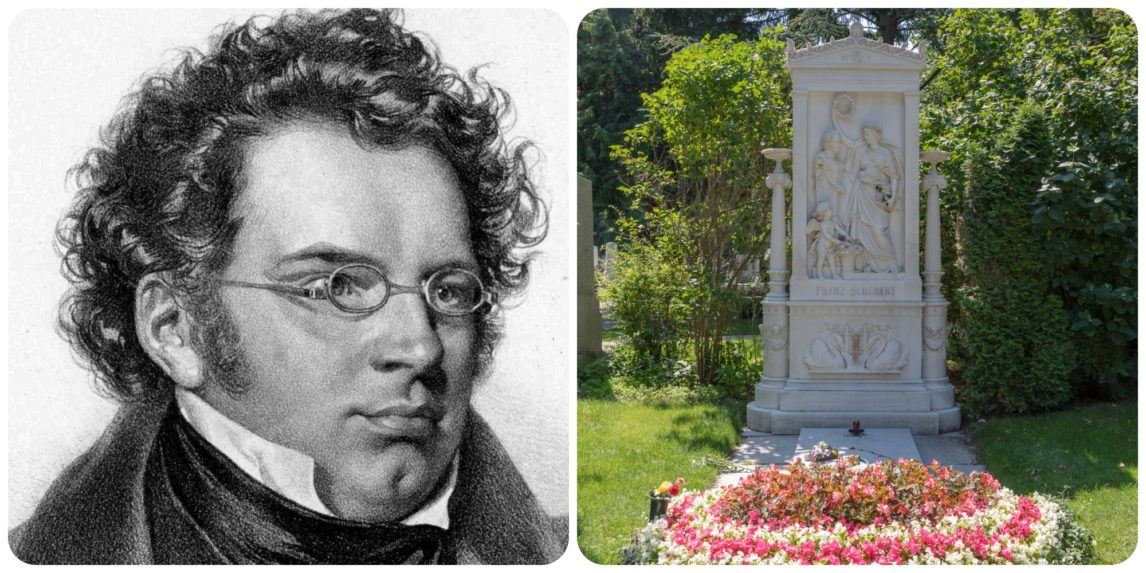 rakúsky skladateľ Franz Schuberta a jeho hrob vo Viedni