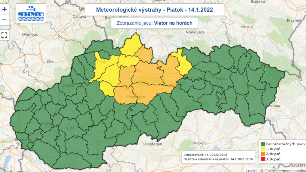 Turistom a horolezcom v Tatrách hrozí nebezpečenstvo spôsobené vetrom, varuje SHMÚ