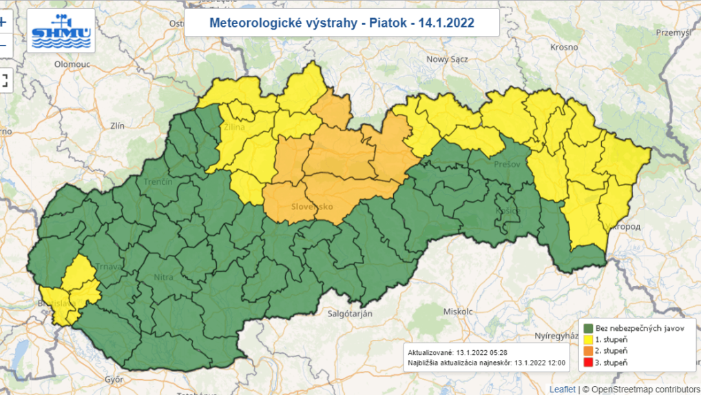 Poľadovica môže skomplikovať dopravu na severe a východe, varuje SHMÚ