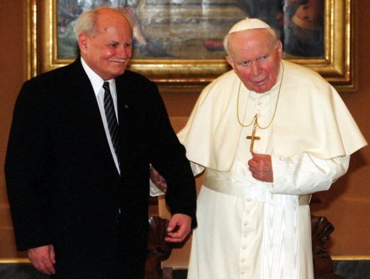maďarský prezident Árpád Göncz a pápež Ján Pavol II. vo Vatikáne