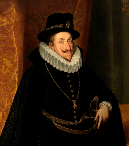 Portrét Ferdinanda II. Habsburského od Giovanniho Pietra de Pomisa (1619).