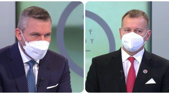 nezaradený poslanec Peter Pellegrini (Hlas-SD) a predseda parlamentu Boris Kollár (Sme rodina) v diskusnej relácii RTVS O 5 minút 12