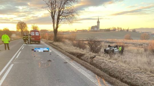 Miesto nehody medzi obcami Jánovce a Spišský Štvrtok.