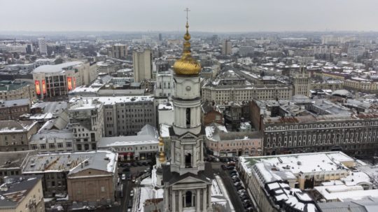 Pohľad na ukrajinský Charkov.