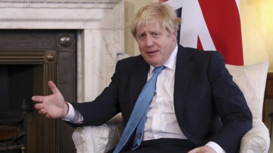 Na snímke britský premiér Boris Johnson.