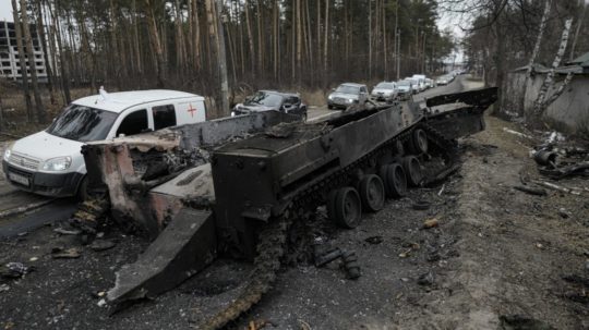 zničený tank