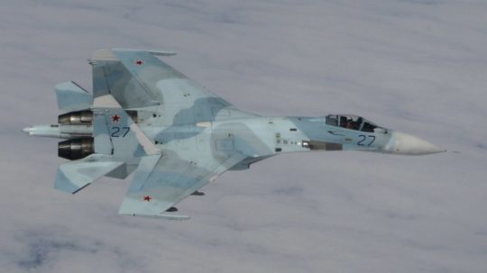 ruská stíhačka Suchoj Su-27.