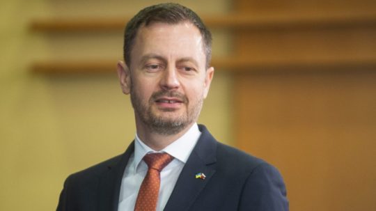 Na snímke predseda vlády SR Eduard Heger (OĽANO).