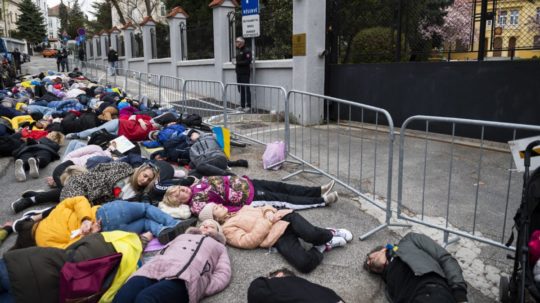 Protest iniciatívy Mier Ukrajine