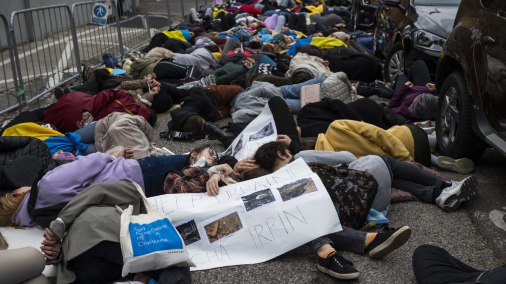 Protest iniciatívy Mier Ukrajine