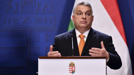 Na snímke maďarský premiér Viktor Orbán.