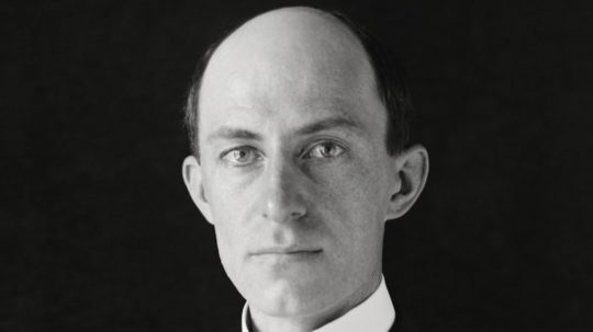 Na snímke letecký priekopník Wilbur Wright.