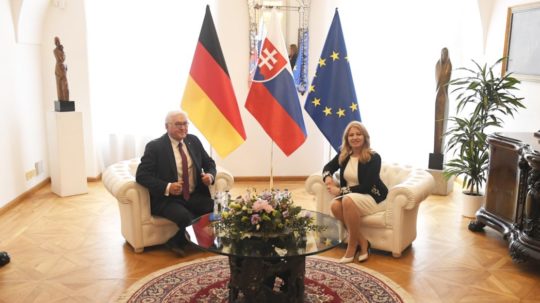 nemecký prezident Frank-Walter Steinmeier a slovenská prezidentka Zuzana Čaputová.