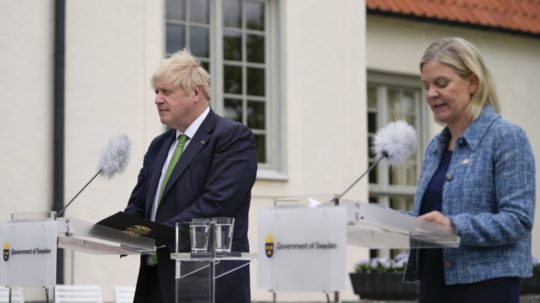 Boris Johnson a Magdalena Anderssonová