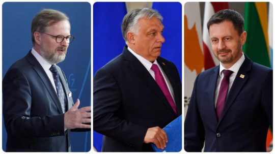 Petr Fiala, Viktor Orbán a Eduard Heger