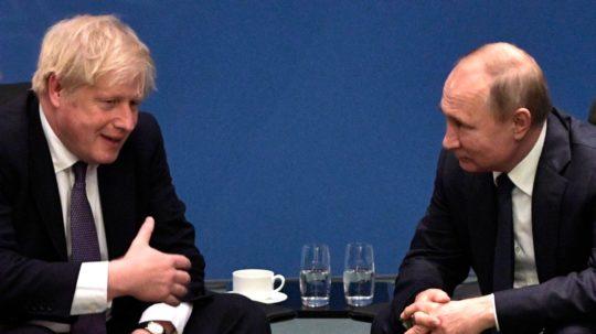 Boris Johnson a Vladimir Putin