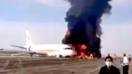 Havarované lietadlo Airbus A319 spoločnosti Tibet Airlines.