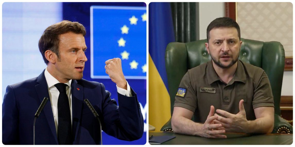 Zelenskyj hovoril s Macronom o „ruskom jadrovom terorizme“