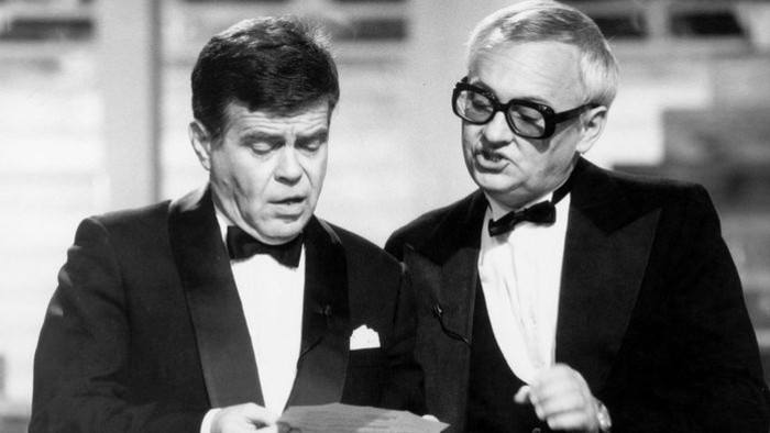 Dvojica zabávačov - Oldo Hlaváček (vľavo) a Ivan Krajíček.