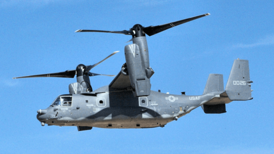 americké vojenské lietadlo MV-22B Osprey.