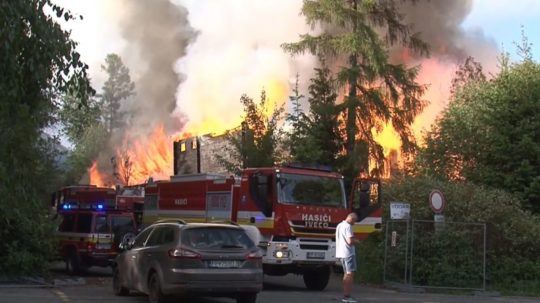 Požiar v Novom Smokovci