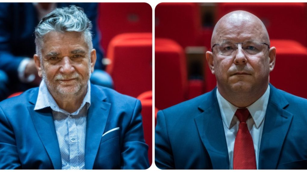 Na sn&iacute;mke Ľubo&scaron; Machaj a Jaroslav Rezn&iacute;k - kandid&aacute;ti na gener&aacute;lneho riaditeľa RTVS, ktor&iacute; post&uacute;pili do druh&eacute;ho kola voľby.