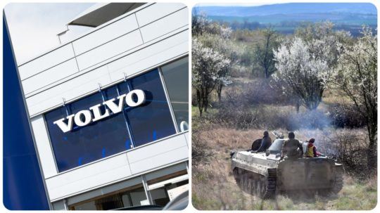 Volvo a pásové vozidlo