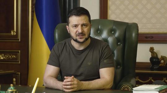 Ukrajinský prezident Volodymyr Zelenskyj.